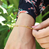 Minimalist Cross Double Layered Bracelet For Girls & Women